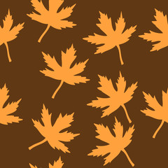 Naklejka na ściany i meble seamless pattern of maple leaves