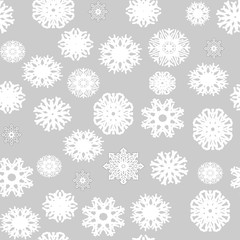 Seamless pattern snowflakes