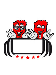 Hard Rock Heavy Metal handzeichen satan crew shield