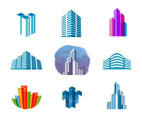 house vector logo design template. city or building icon