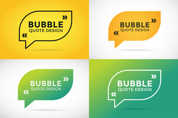 Quote blank template bubble empty design