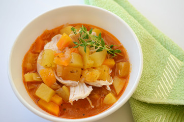 Vegetable stew with chicken