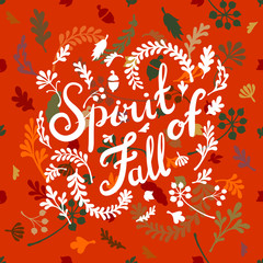 vignette of autumn leaves 