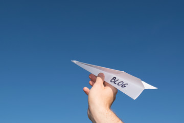 Conceptual illustration of launching a new blog