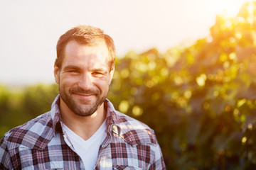 Portrait of a young winemaker