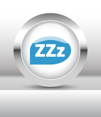 Web button with Sleep illustration on abstract table