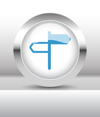 Fototapeta premium Web button with Road Signs illustration on abstract table