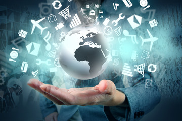 world and application in hand