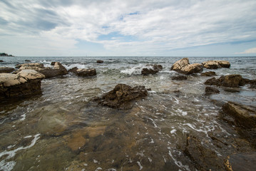Fototapeta na wymiar cloudly day on the Adriatic coast