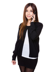 Young woman talk to cellphone