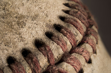 Macro of Old Baseball