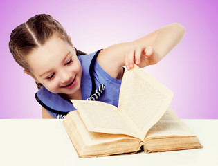 child with a book