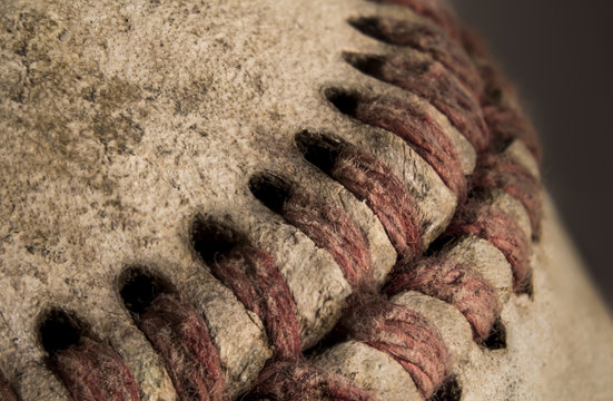 Macro Of Old Baseball