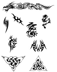 Tattoo, Tribal, Drache