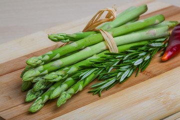 Raw asparagus