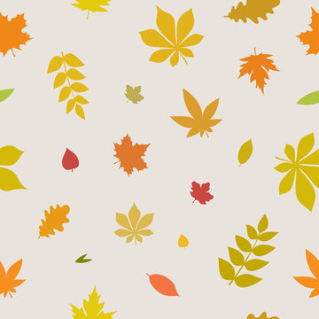 pattern with autumn leaves