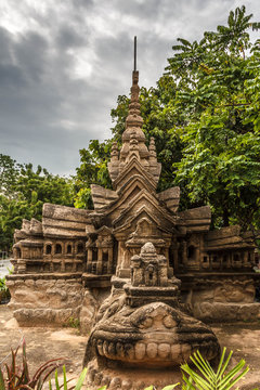 Sanctuary of Truth is a temple construction in Pattaya, Thailand