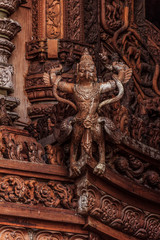 Sanctuary of Truth is a temple construction in Pattaya, Thailand