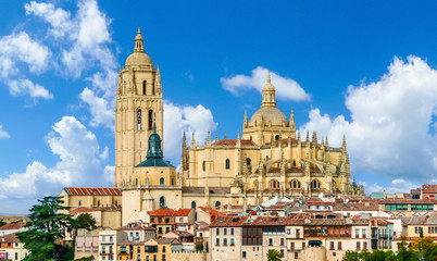 Catedral de Santa Maria de Segovia, Castilla y Leon, Spain - obrazy, fototapety, plakaty