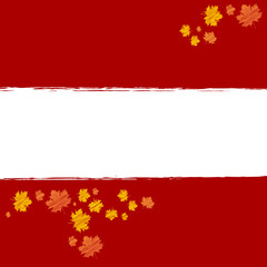 Karte | Herbstlich mit Ahornblättern | Scribble