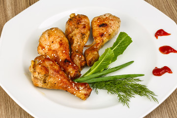 Grilled chicken legs