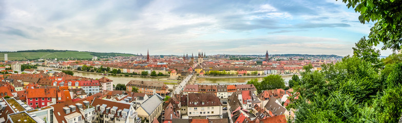 Naklejka na ściany i meble Historic city of Würzburg, Franconia, Bavaria, Germany