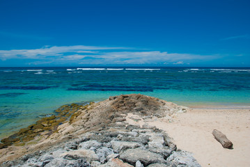 The stone embankment and the Sunny beach