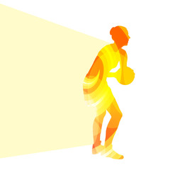 Basketball female woman player silhouette illustration vector ba