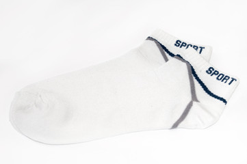 Brand new white pair of sport socks