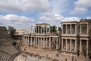Fototapeta premium teatro de la antigua ciudad romana de Mérida. España
