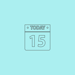 Flat calendar icon. Vector illustration
