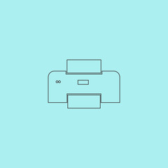 Printer icon, vector illustration. 