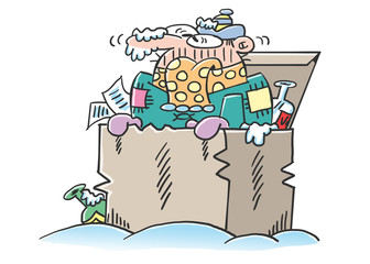 vagabond living in cardboard box