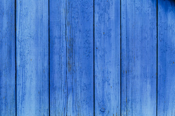 Old Blue Wooden Board Planks Background Texture