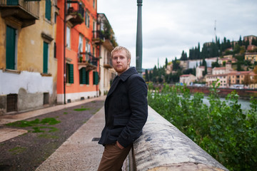 a man on the promenade of Verona