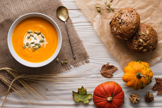 Traditional pumpkin soup