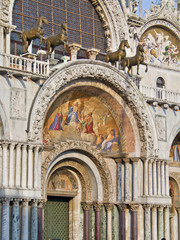 Fototapeta na wymiar Entrance of St. Mark's Basilica, Venice, Italy