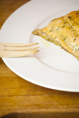 Grilled salmon on a white plate