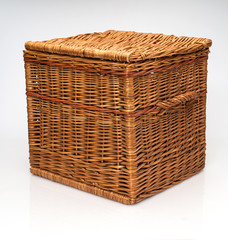 Wicker Basket On White Background