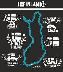 Map of Finland with country labels.