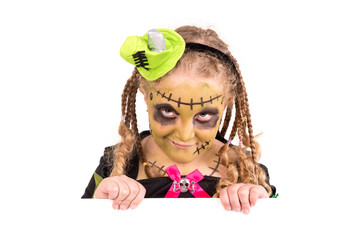 Girl in Halloween costume