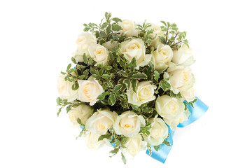 deluxe bouquet of white roses