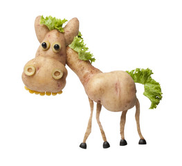 Funny potato horse