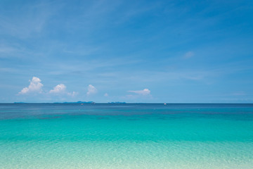 blue sky and water of ocean