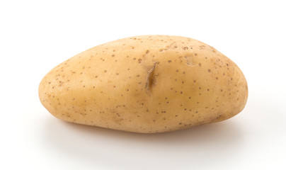 fresh potato on white background