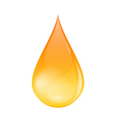 Single of Oil Drop Isolated on White Background