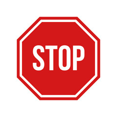 Illustration of red stop sign