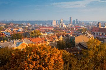 Vilnius autumn panorama. Lithuania. Eastern Europe.