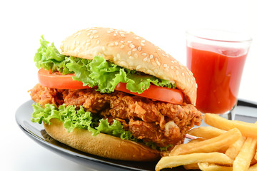crispy chicken burger