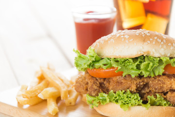 crispy chicken burger
